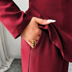 Formal Elegant One-Button Blazer Suit Set