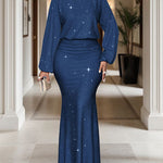 Semi Formal Glitter Fishtail Dress
