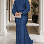 Semi Formal Glitter Fishtail Dress