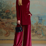 Nadorine Cozy Velvet Top and Pants Two-Piece Set