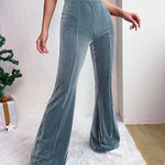 Nadorine Chic High Waist Corduroy Flared Pants
