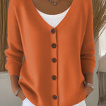 Nadorine Women's Casual Comfort V-Neck Knit Cardigan