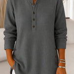 Zeagoo Zeagoo Comfy Corduroy Long Sleeve Henley Shirt for Women Casual Work Office Loose Fit 2026 | Under $40