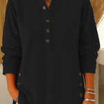 Nadorine Soft Corduroy Long Sleeve Tunic Tops for Women Casual Work Office Loose Fit 2026