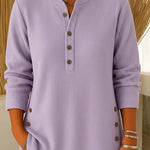 Nadorine Soft Corduroy Long Sleeve Tunic Tops for Women Casual Work Office Loose Fit 2026