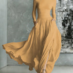 Elegant Turtleneck Pullover Pocket Long Skirt Set