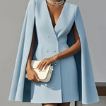 Nadorine Women's Double-Breasted Cape-Style Suit Dress