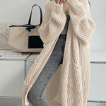Nadorine Women's Comfy Loose Fit Chunky Knit Long Cardigan