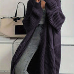 Nadorine Women's Comfy Loose Fit Chunky Knit Long Cardigan