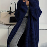 Nadorine Women's Comfy Loose Fit Chunky Knit Long Cardigan