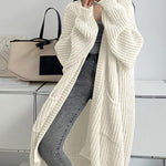 Nadorine Women's Comfy Loose Fit Chunky Knit Long Cardigan