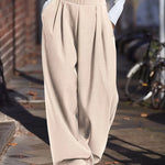 Nadorine Casual Wide Leg High Waisted Pants