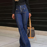 Retro High Waist Flare Jeans