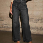 Urban Casual High Waist Wide Leg Jeans