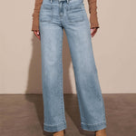Urban Casual High Waist Wide Leg Jeans