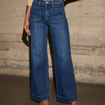 Urban Casual High Waist Wide Leg Jeans