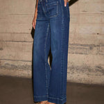 Urban Casual High Waist Wide Leg Jeans