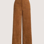 Nadorine Casual Corduroy High Waist Wide Leg Pants