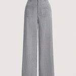 Nadorine Casual Corduroy High Waist Wide Leg Pants