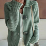 Simple Casual Large Buttons Knit Cardigan