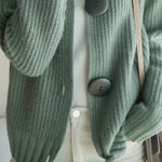 Simple Casual Large Buttons Knit Cardigan