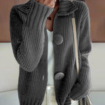 Simple Casual Large Buttons Knit Cardigan