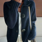 Simple Casual Large Buttons Knit Cardigan