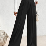 Trendy V-Shape Elastic Waist Casual Pants