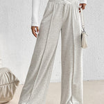 Trendy V-Shape Elastic Waist Casual Pants