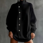 Urban Casual Oversized Asymmetrical Turtleneck Sweater