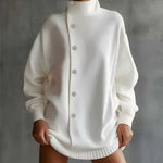 Urban Casual Oversized Asymmetrical Turtleneck Sweater