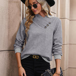 Stylish Rhombic Textured Sweatshirt
