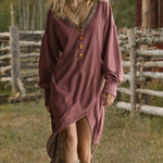 Retro Boho Style Plaid Patchwork Dress