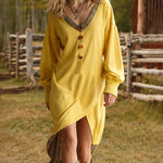 Retro Boho Style Plaid Patchwork Dress