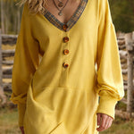 Retro Boho Style Plaid Patchwork Dress