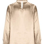 Nadorine Elegant Satin Stand Collar Lantern Sleeve Blouse for Women Elegant Office Work Dressy 2026 | Under $40