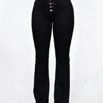 Stylish Stretchy High Waist Flare Jeans