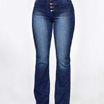 Stylish Stretchy High Waist Flare Jeans