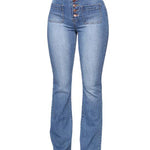 Stylish Stretchy High Waist Flare Jeans