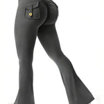 Nadorine Cargo Style High Waist Flare Leggings
