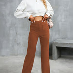 Nadorine Classic High Waist Straight Leg Pants