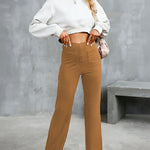 Nadorine Classic High Waist Straight Leg Pants