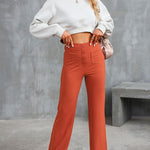 Nadorine Classic High Waist Straight Leg Pants
