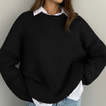 Nadorine Classic Solid Chunky Knit Sweater