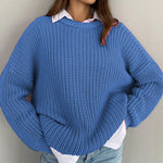 Nadorine Classic Solid Chunky Knit Sweater