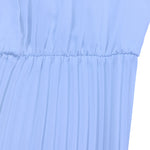 Elegant Plus Size V-Neck Pleated Maxi Dress