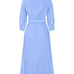 Elegant Plus Size V-Neck Pleated Maxi Dress