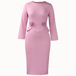 Nadorine Elegant 3D Floral Bodycon Pencil Dress for Women Casual Summer Vacation 2026