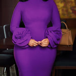 Fashion 3D Floral Sleeves Party Cocktail Dress