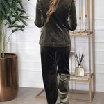 Smart Casual Velvet Double-Breasted Suit Set